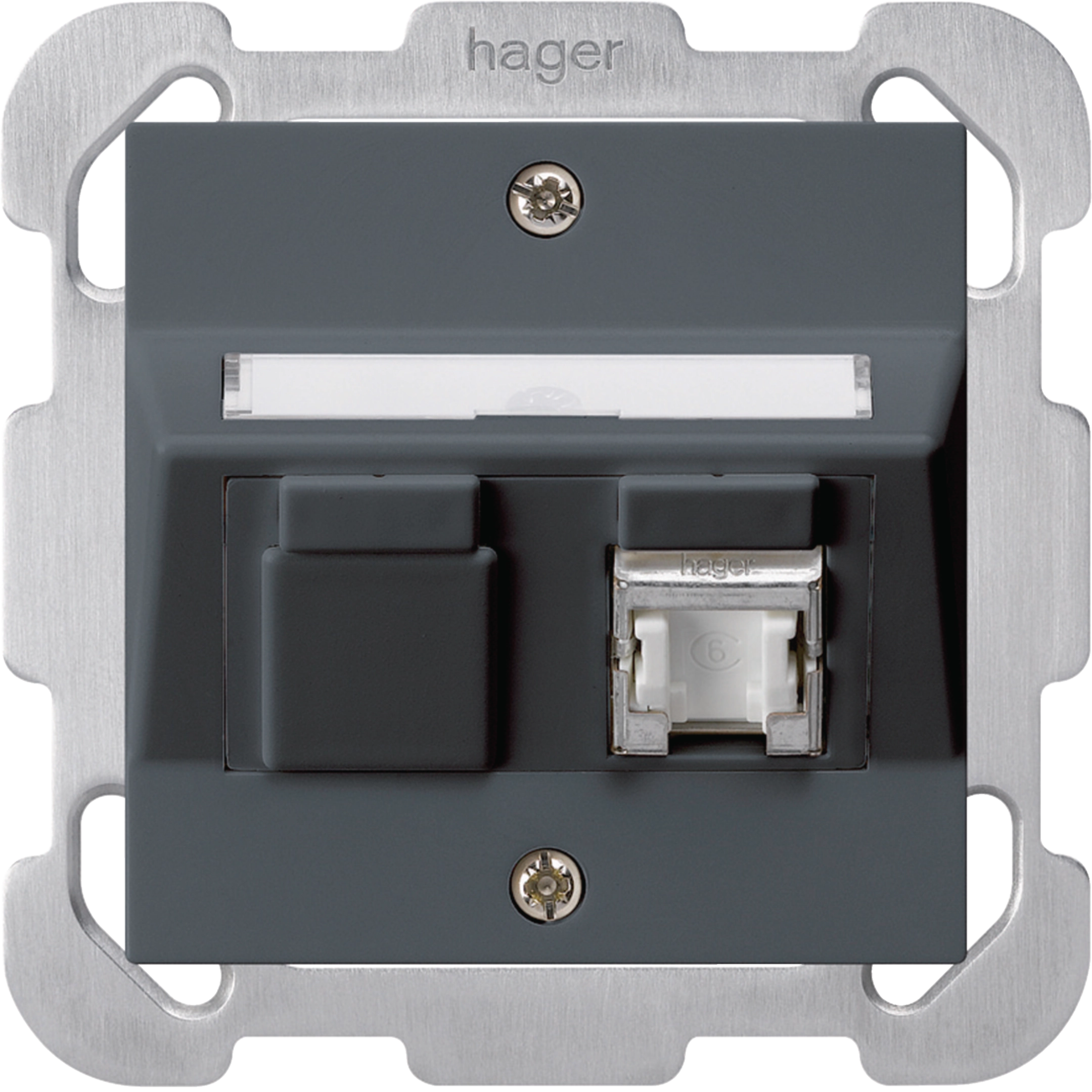 WH50300104B - Prise ENC kallysto B cat.6 1RJ45/s anthracite