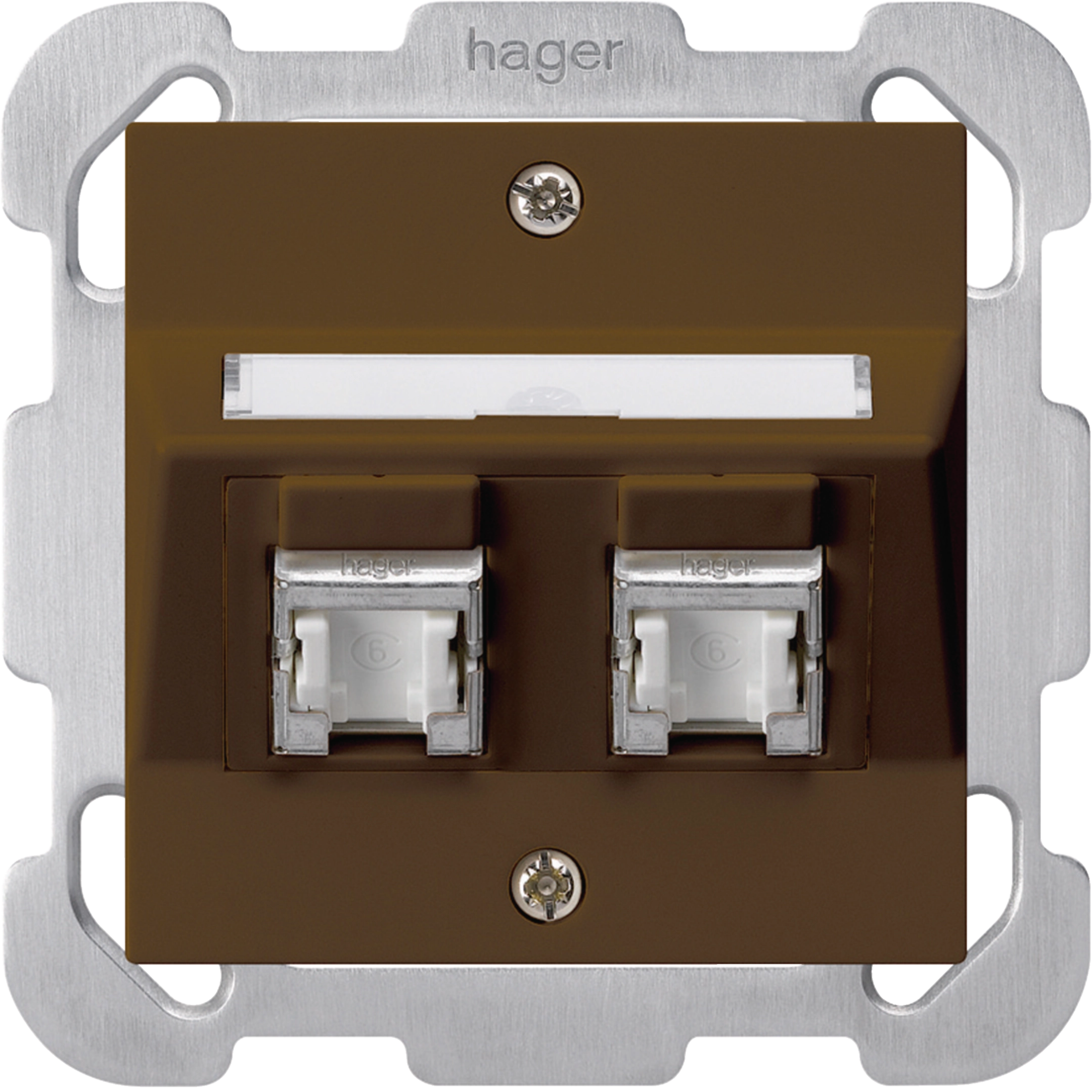 WH50300209B - Prise ENC kallysto B cat.6 2RJ45/s brun