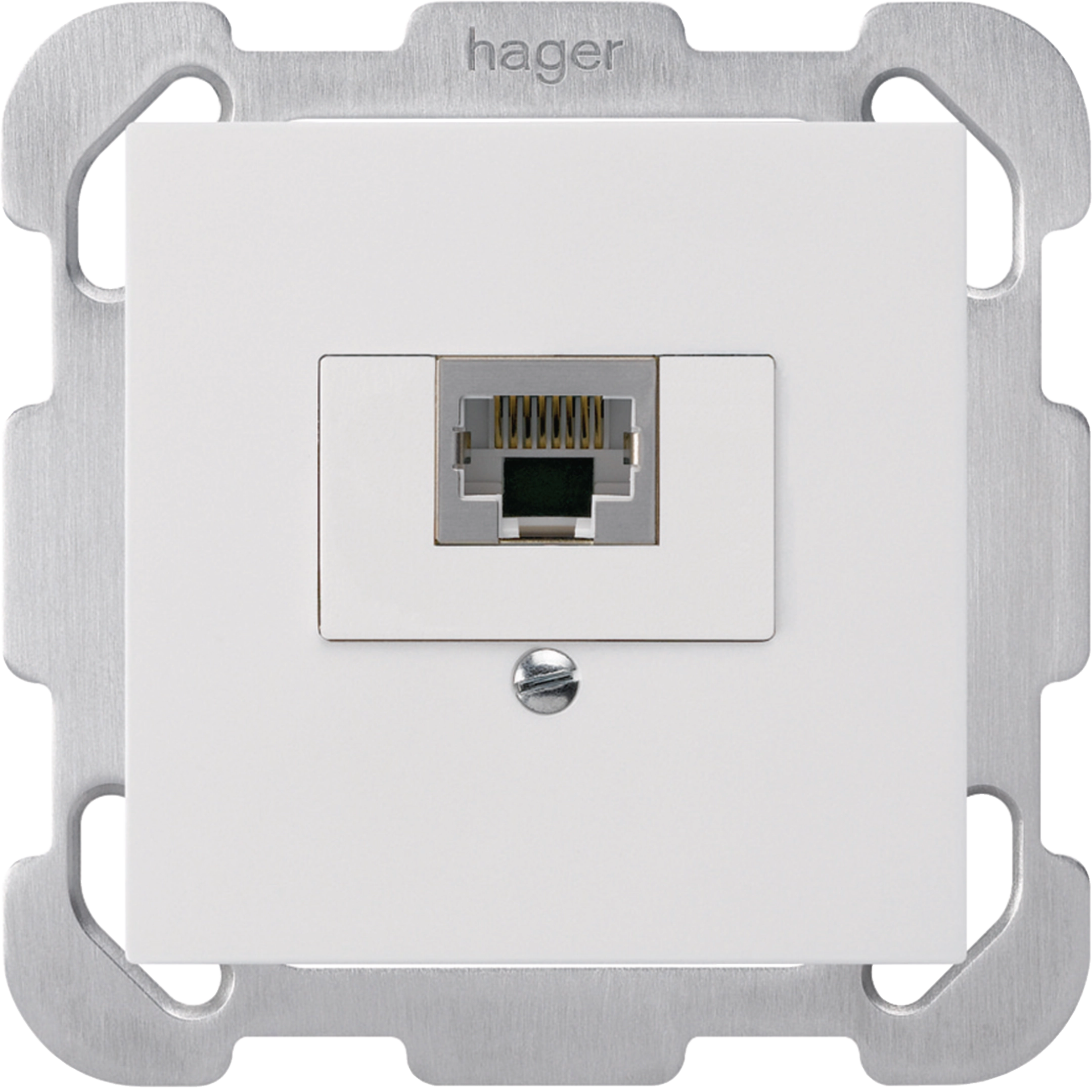 WH50400900B - UP-Dose kallysto 1×RJ45s weiss mit Befestigungsplatte