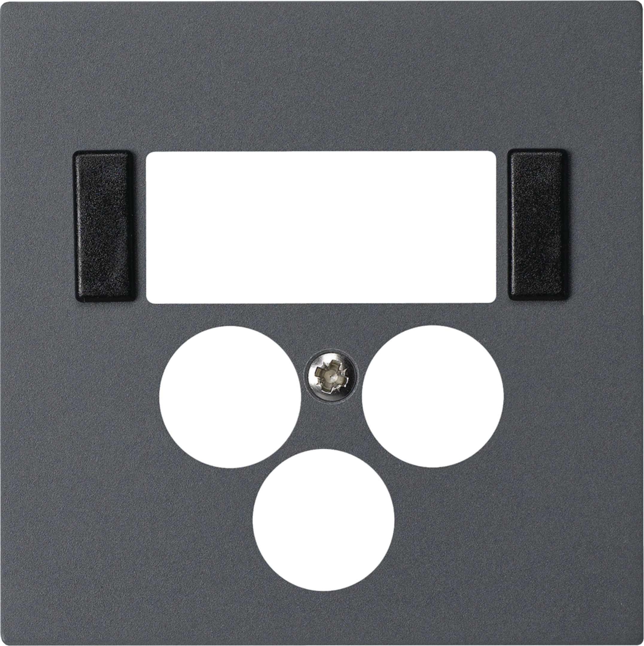WH50541104H - Plaque frontale 3×Koax+2×RJ45 kallysto multimédia R&amp;M anthracite