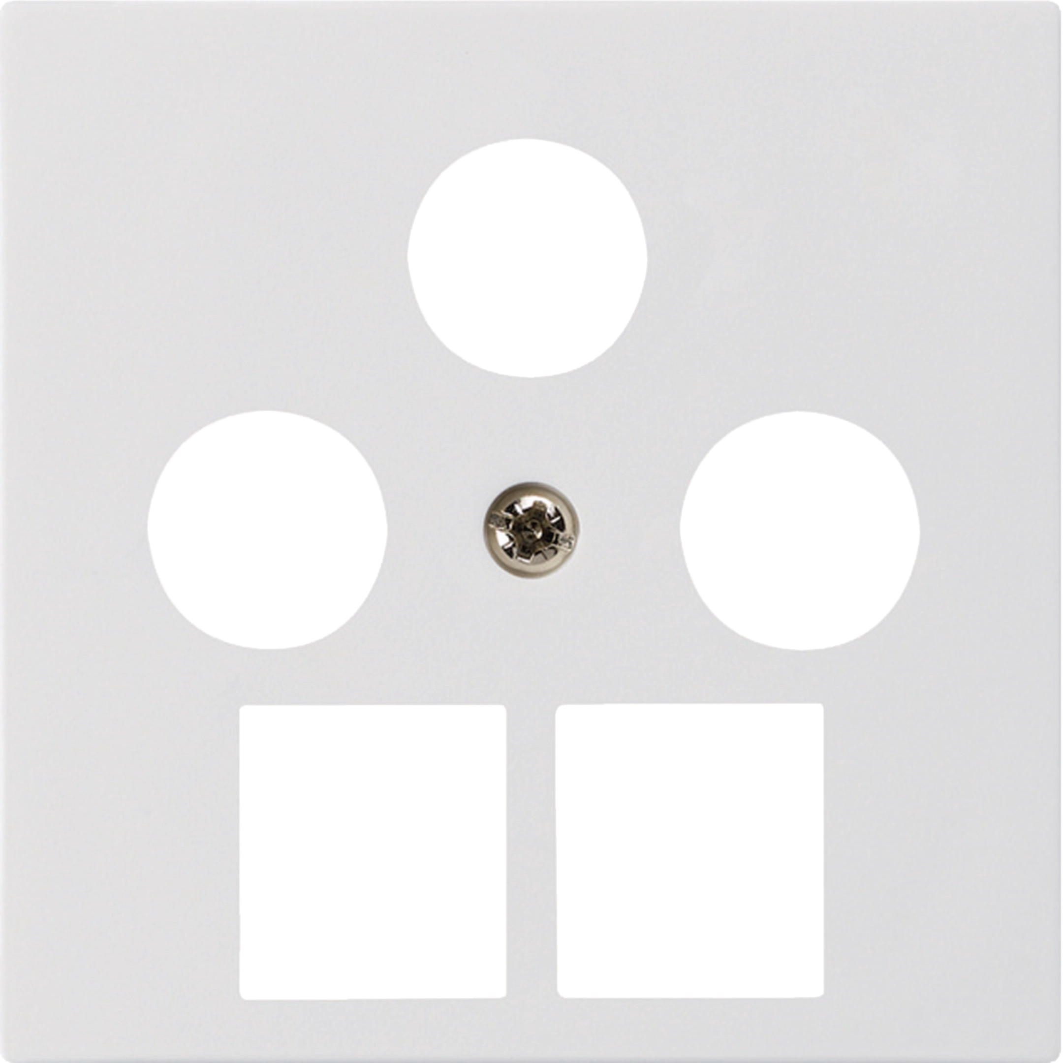 WH50541400H - Plaque frontale kallysto 3×coaxial/2×RJ45 blanc
