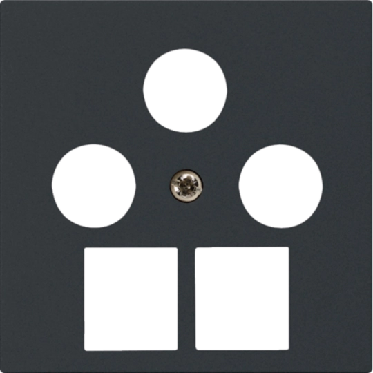 WH50541405H - Frontplatte kallysto 3×koaxial/2×RJ45 schwarz