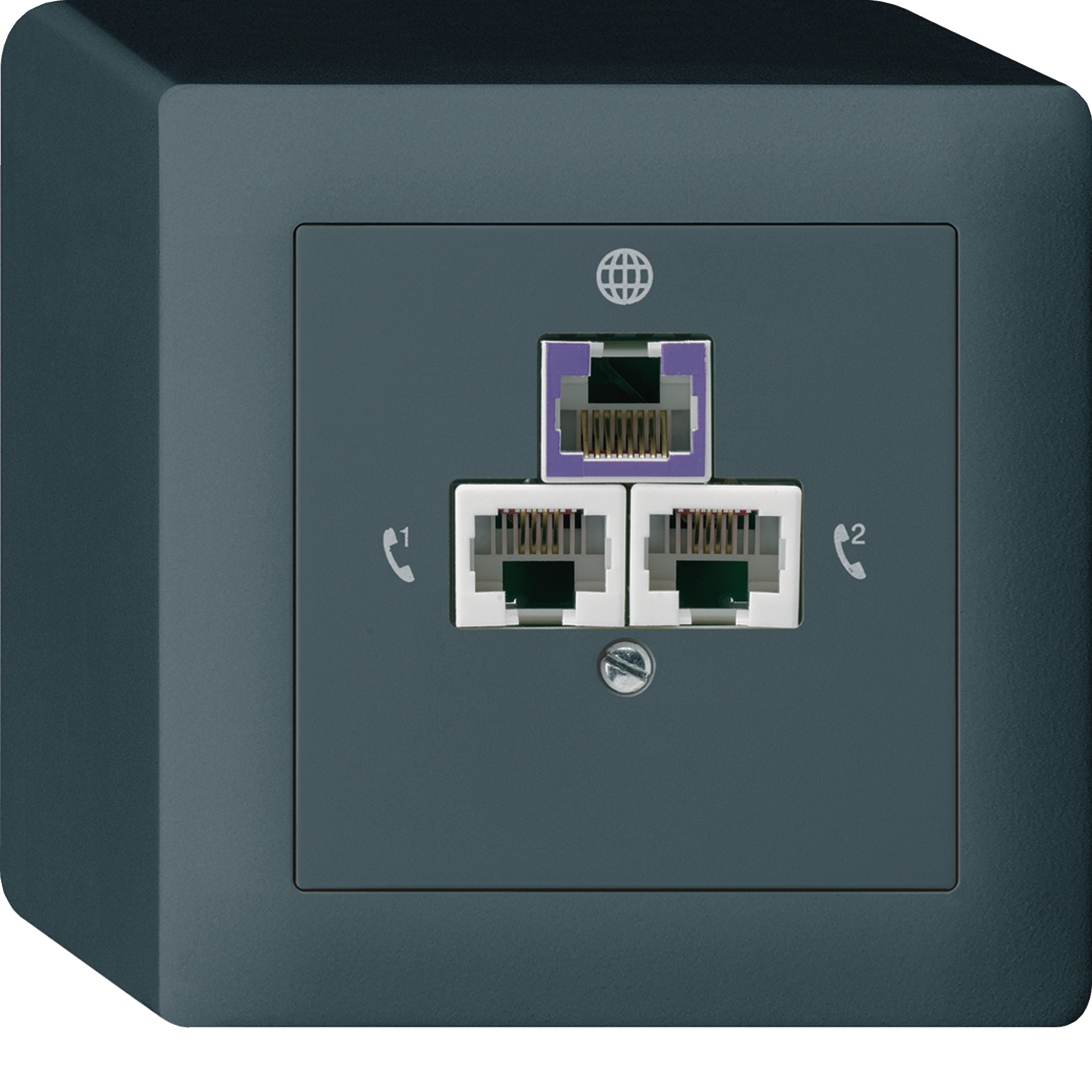 ka. Q: Rückführdose DSL + 2x RJ45/an • WH53401604Q | Hager