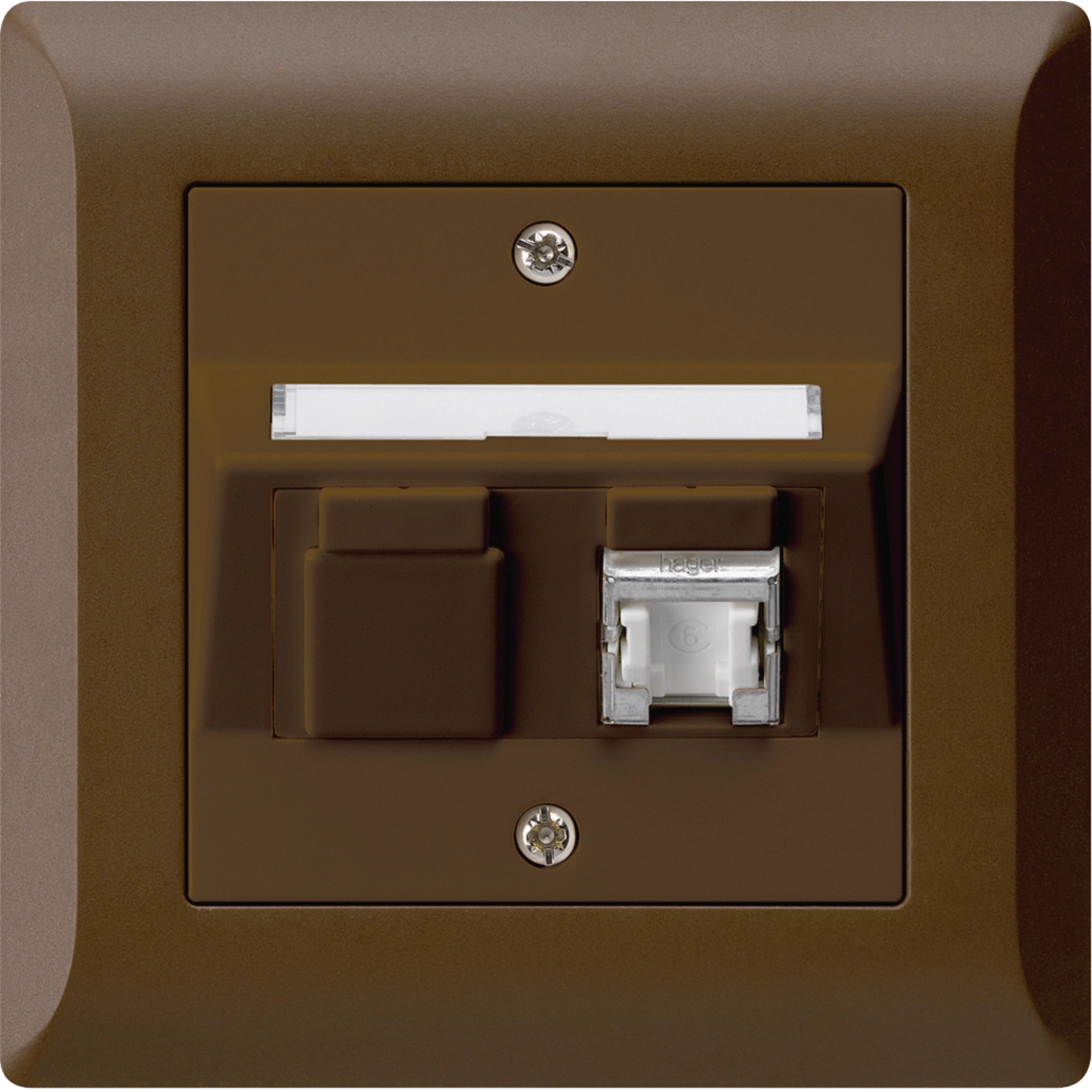 WH55300109C - UP-Dose kallysto.line C Kat.6 1RJ45/s braun