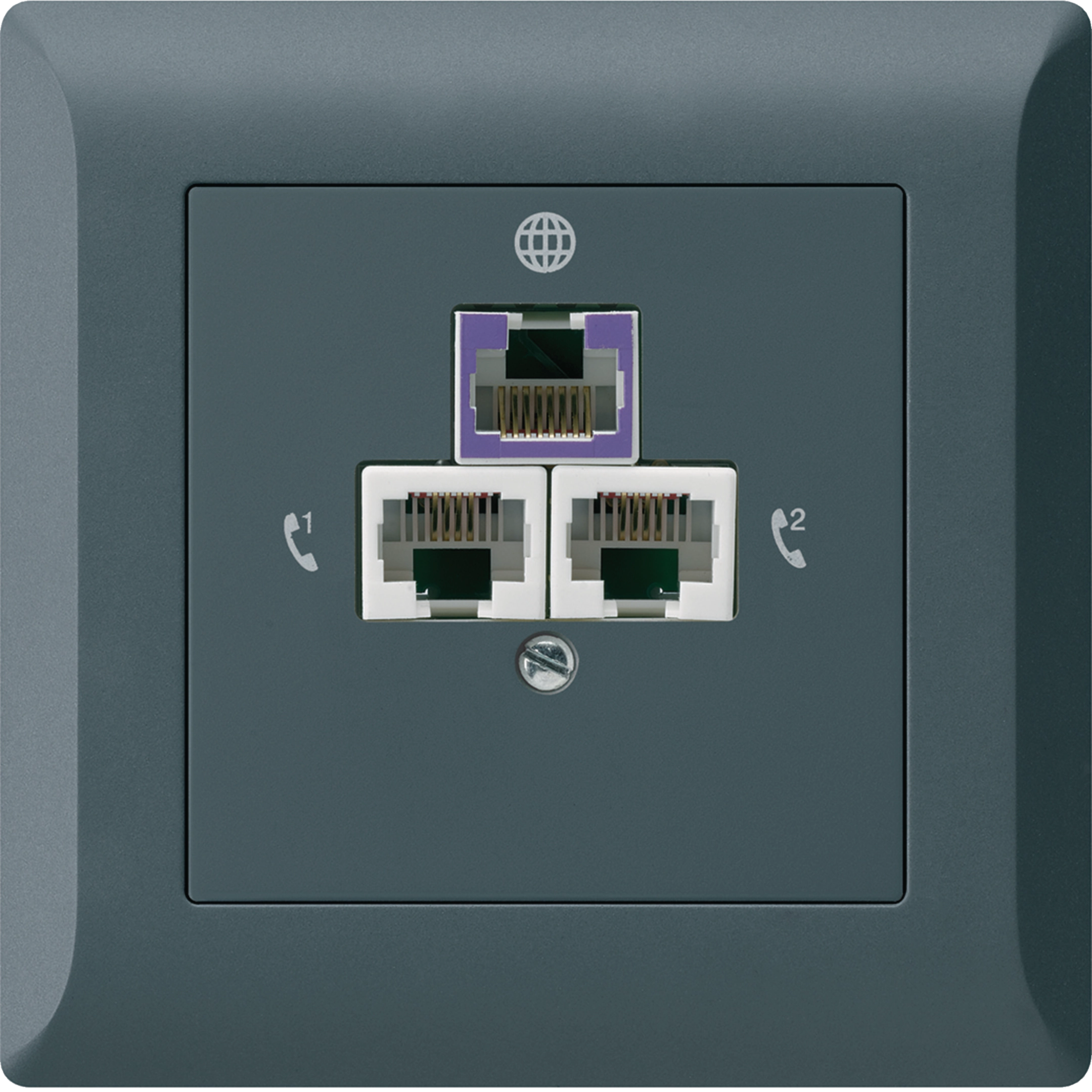 WH55401604C - UP-Rückführdose kallysto.line für 2 DSL anthrazit
