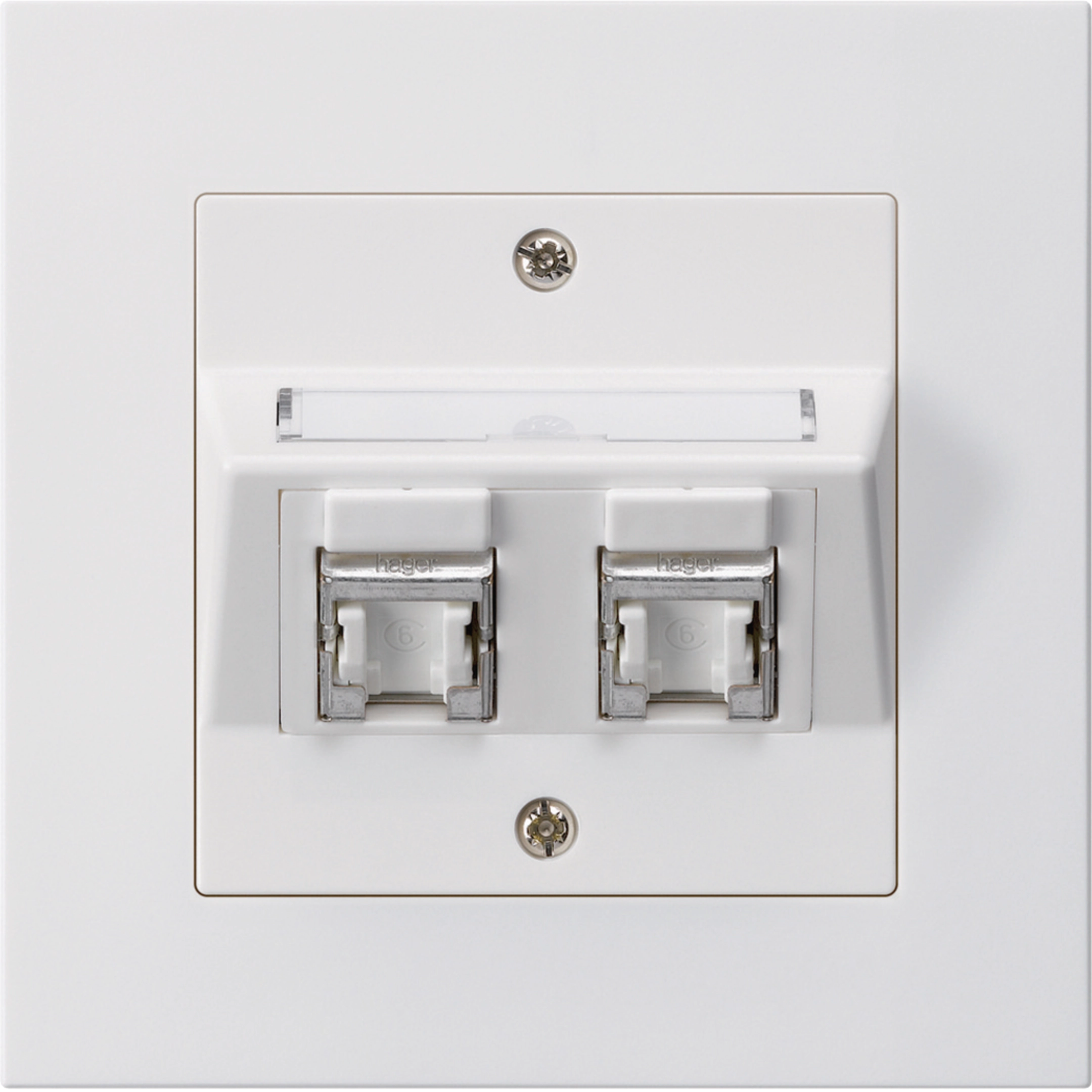 WH57300200C - Prise ENC kallysto.pro C cat.6 2RJ45/s blanc