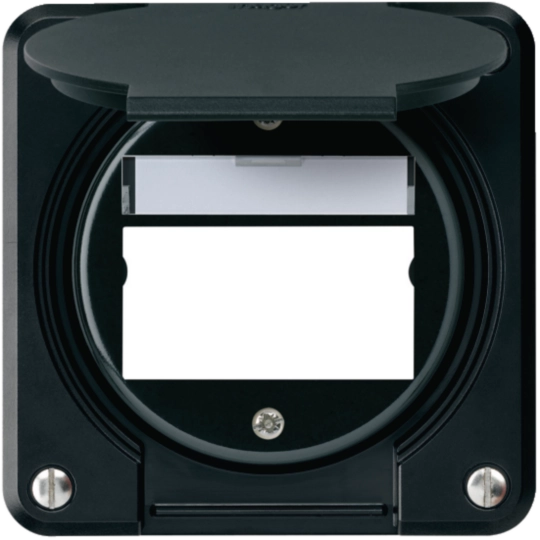 WH65141105C - UP-Montageset robusto IP55 flach schwarz für Multimedia-Modul