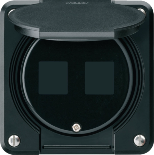 WH65300405C - UP-Montageset robusto HMS IP55 schwarz für 2×Modul
