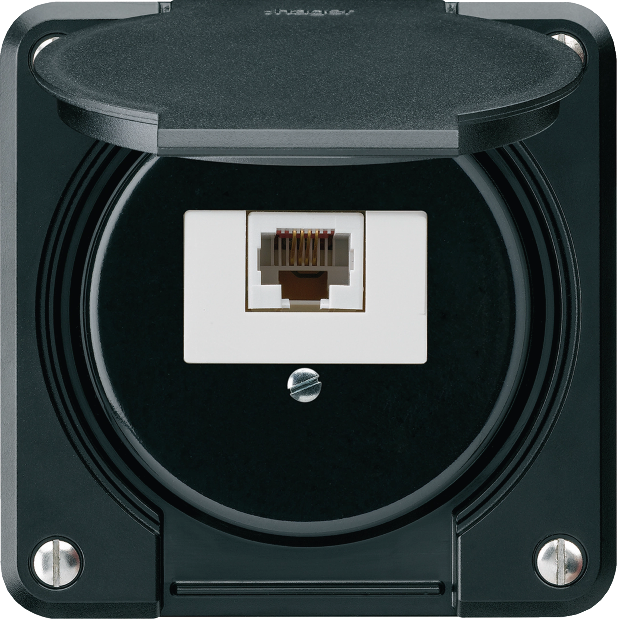 WH65400805A - UP-Anschlussdose robusto IP55 schwarz 1×RJ45/u für Kombination