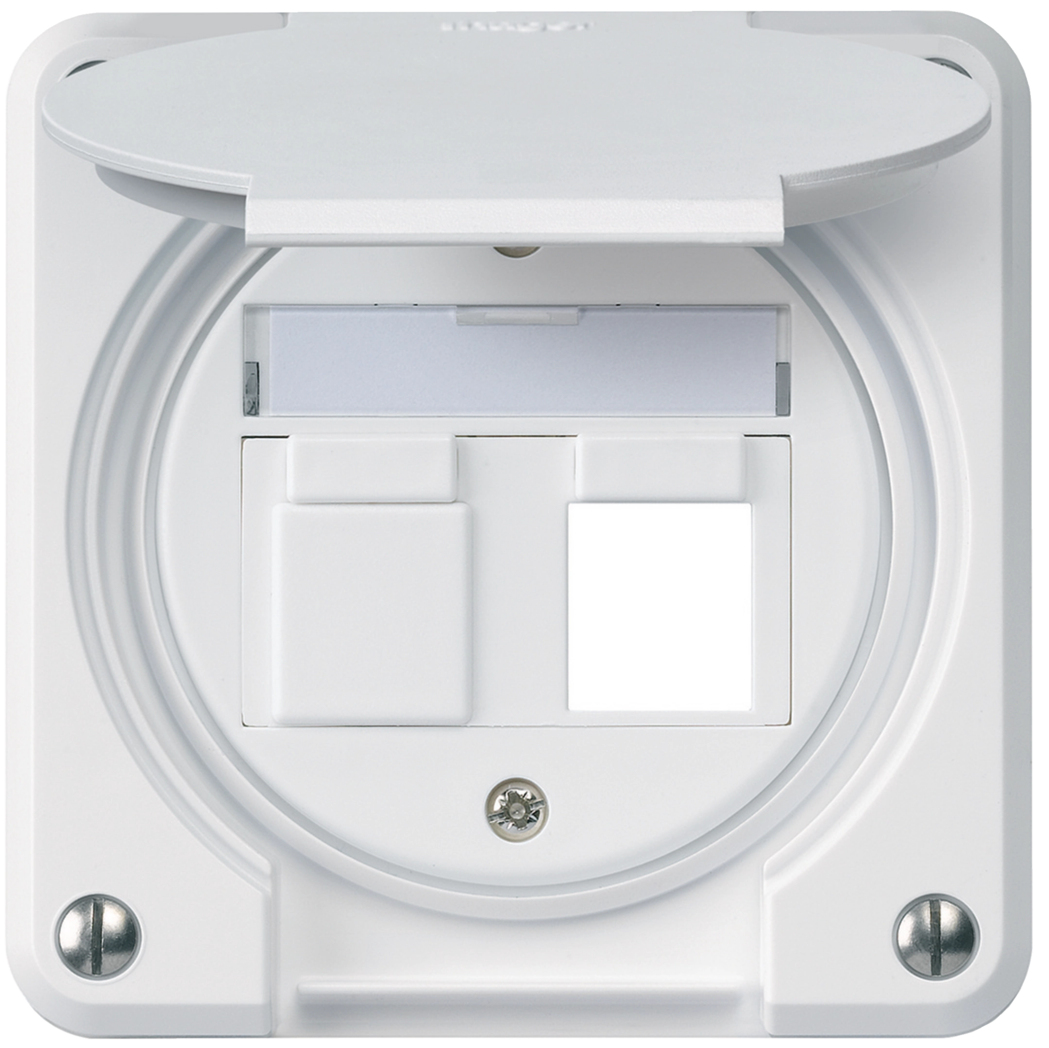 WH65410100C - UP-Montageset robusto IP55 flach weiss für 2×Keystone