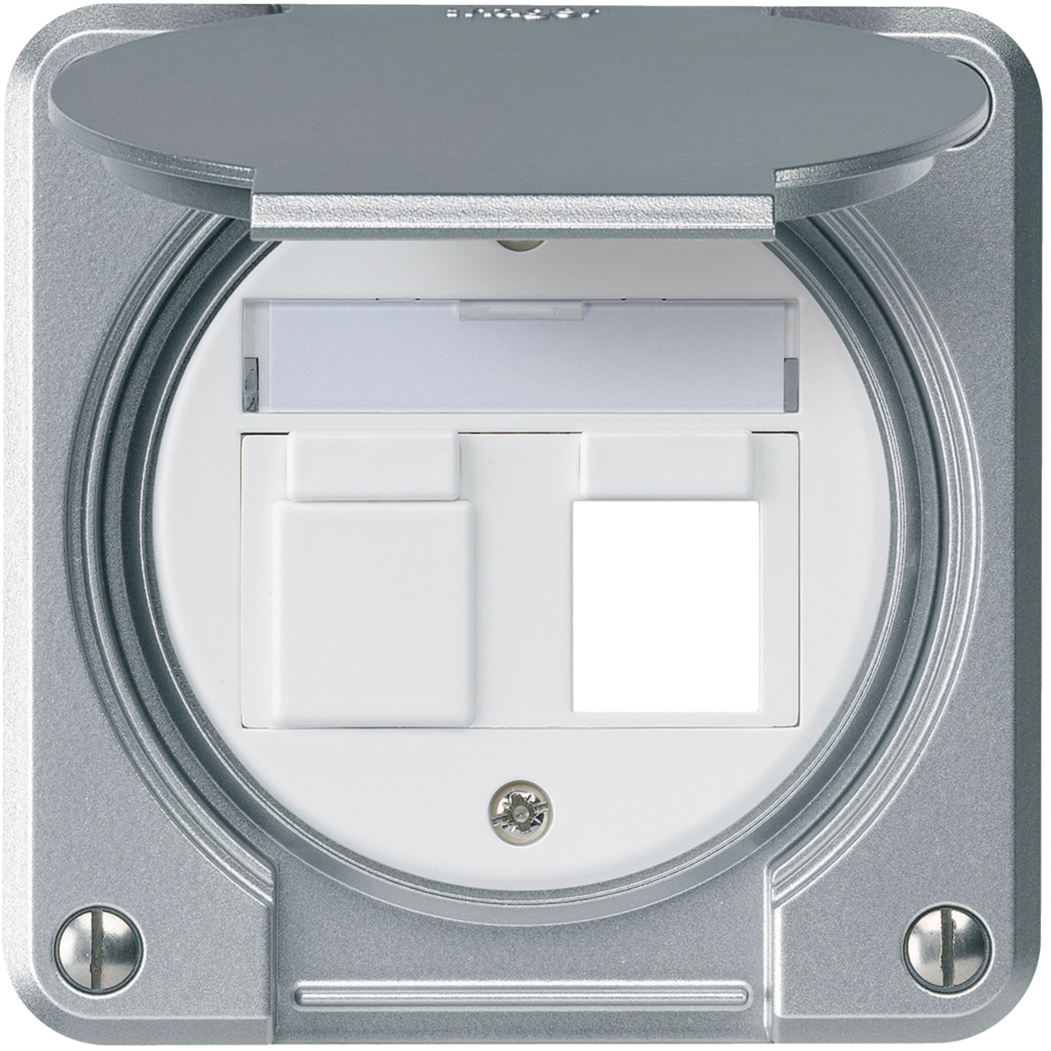 WH65410149A - Kit de montage ENC robusto IP55 plat aluminium pour 2×Keystone pour combinaison