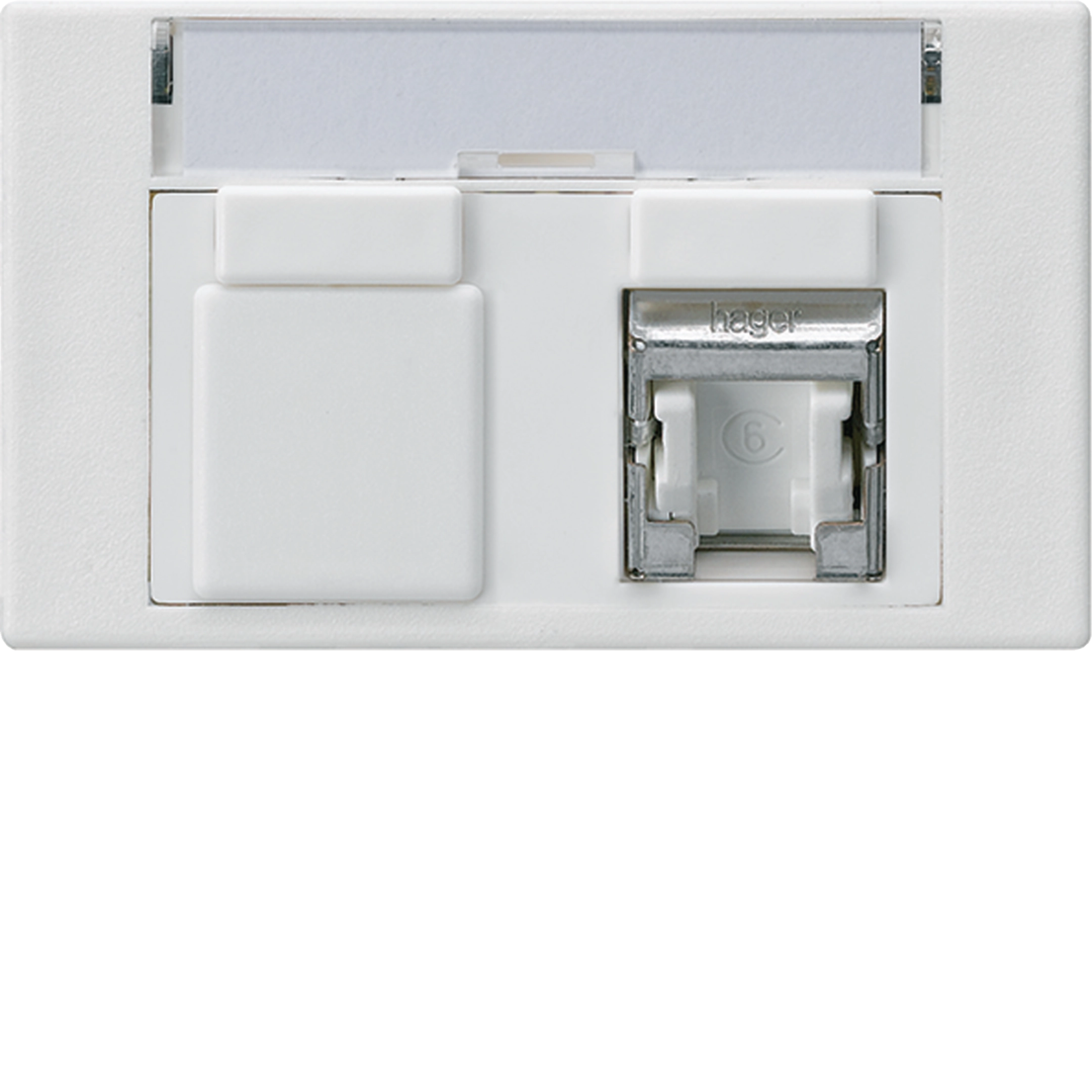 WH66300100D - FLF-Steckdose Hager Kat.6 1RJ45/S weiss