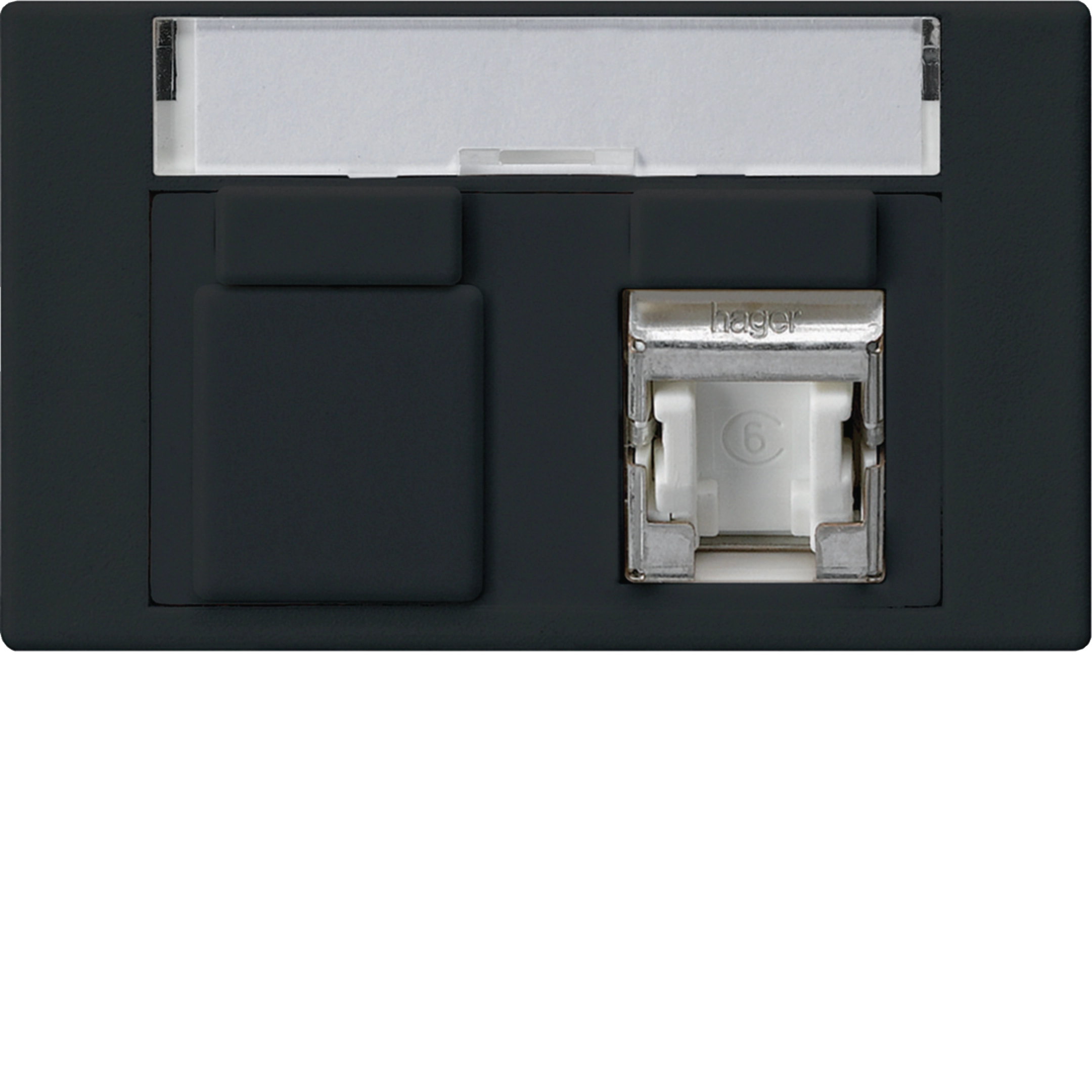 WH66300105D - Prise FLF Hager cat.6 1RJ45/s noir