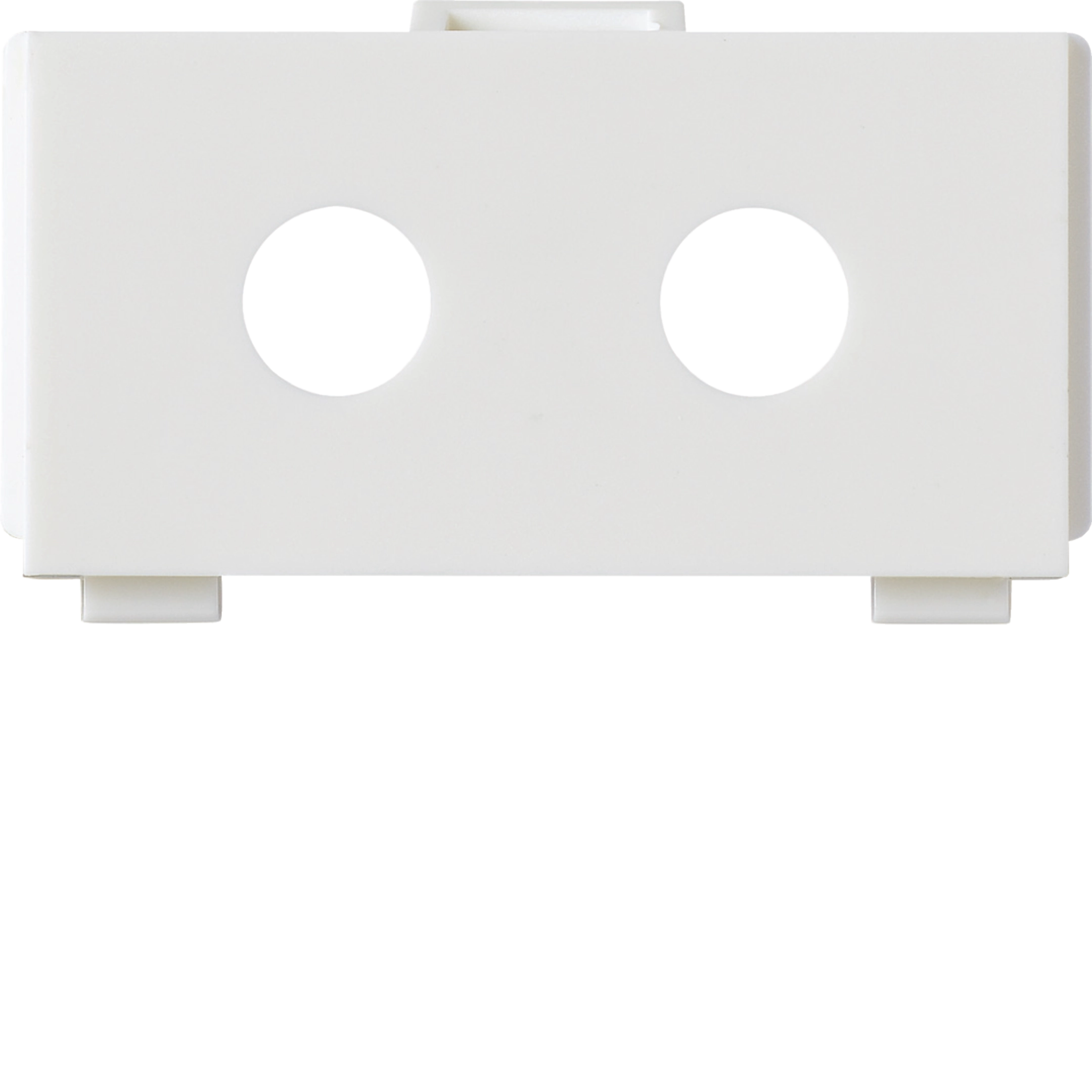 WH72530400Z - Module multimédia M3 vide pour 2 douilles Chinch Ø8mm blanc