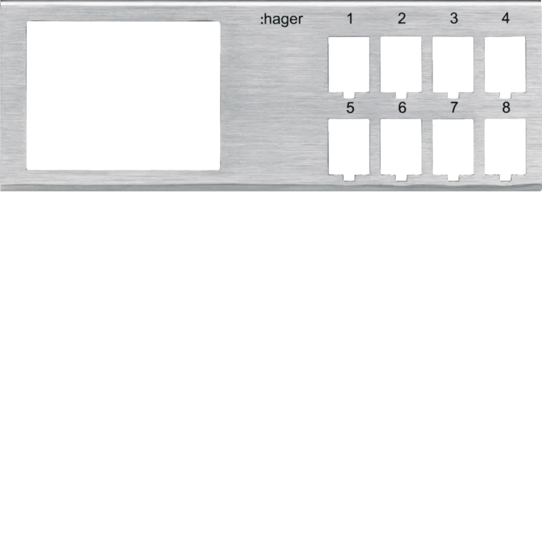 WH74300503Z - HMS accessoires module de base Light: 8x insert RJ45 +2x FLF Gr1/Gr.2 Gris