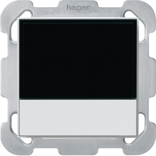 WHTB74000B - Thermostat d'ambiance ENC Hager basico B KNX avec touches supplémentaires blanc
