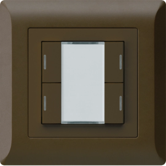 WHTL41409C - Poussoir ENC kallysto.line KNX 4×LED RGB s/e-link brun