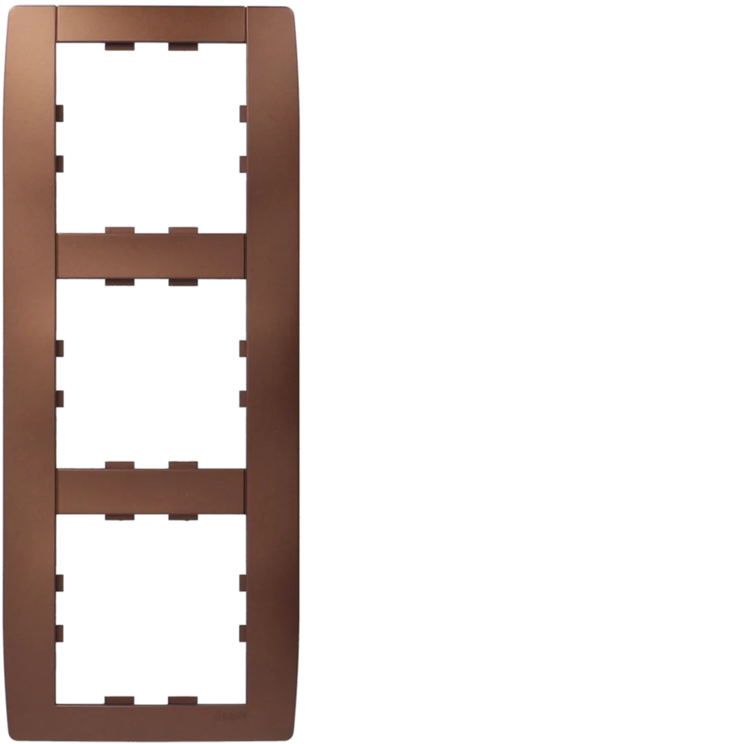 WK489 - Plaque 3 postes Kallysta classic verticale entraxe 71 peinture métal Auburn
