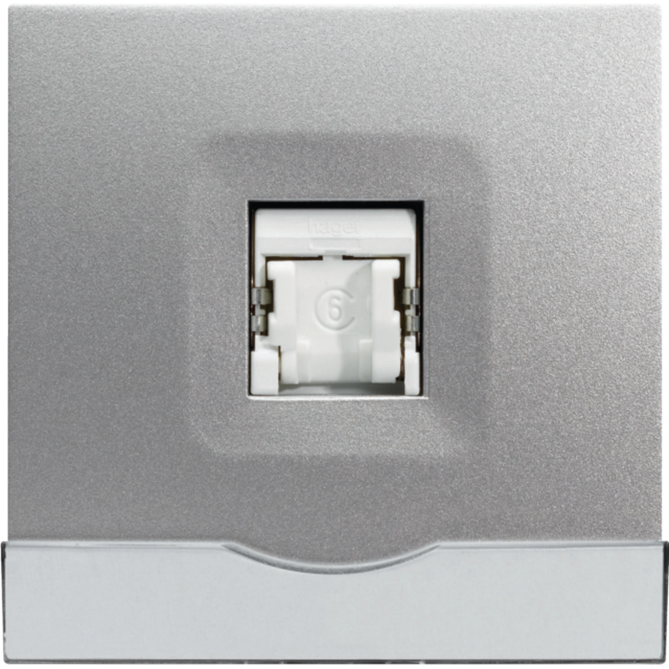 Enjoliveur variateur poussoir Hager Kallysta Titane - 31,83
