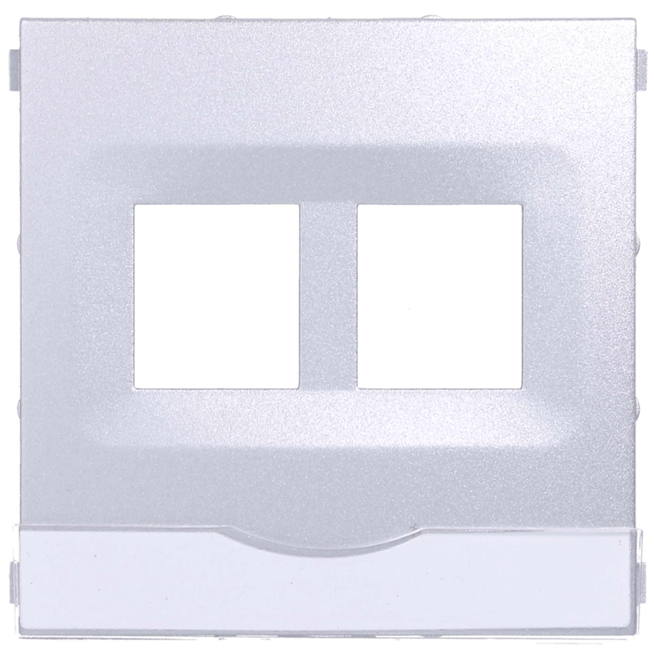 Hager WK752T - Doigt Enjoliveur pour Double prise RJ45 KALLYSTA TITANE