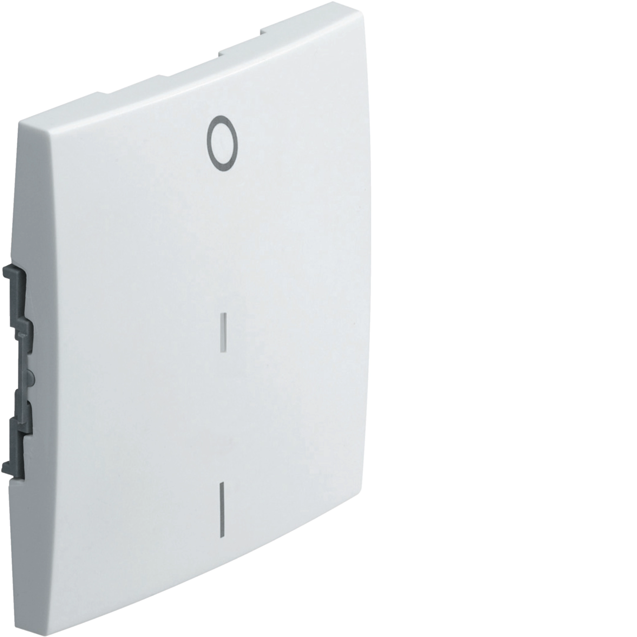 Touche Interrupteur Double Hager Kallysta - Doigt Enjoliveur Blanc, Voyant Non Inclus, Neuf