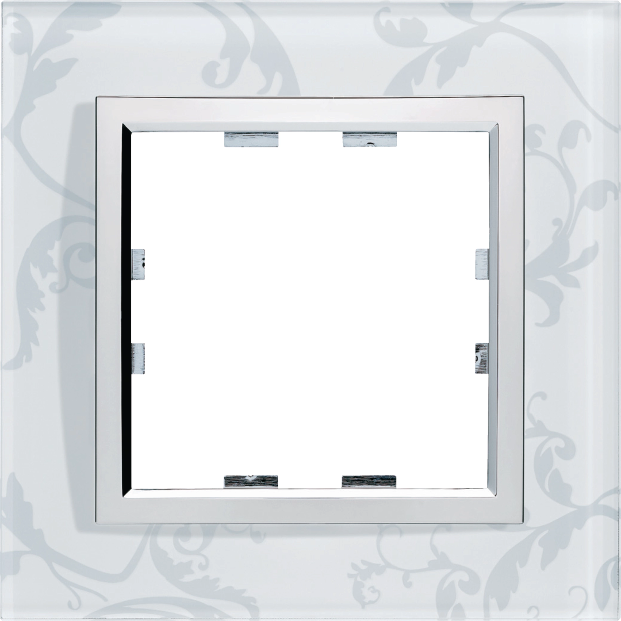 Plaque De Finition Simple Hager Kallysta Epure - Verre Cristal Style Baroque - Neuf (Sans Emballage)