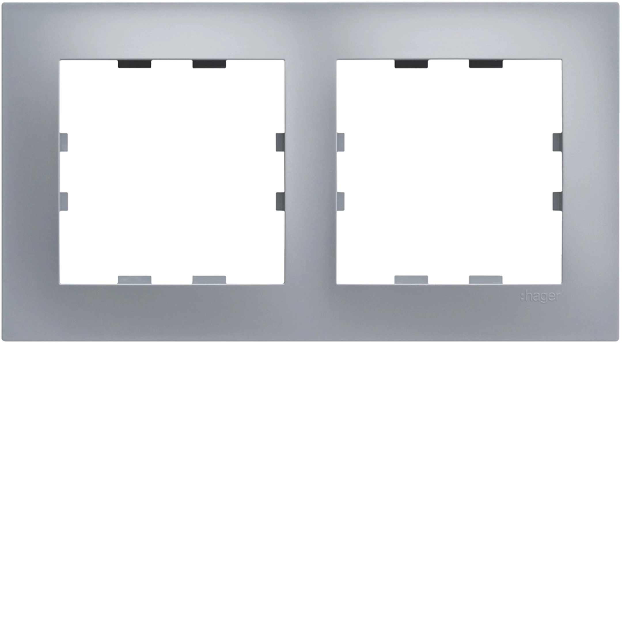 plaque 2 postes horizontal 71mm hager kallysta galet