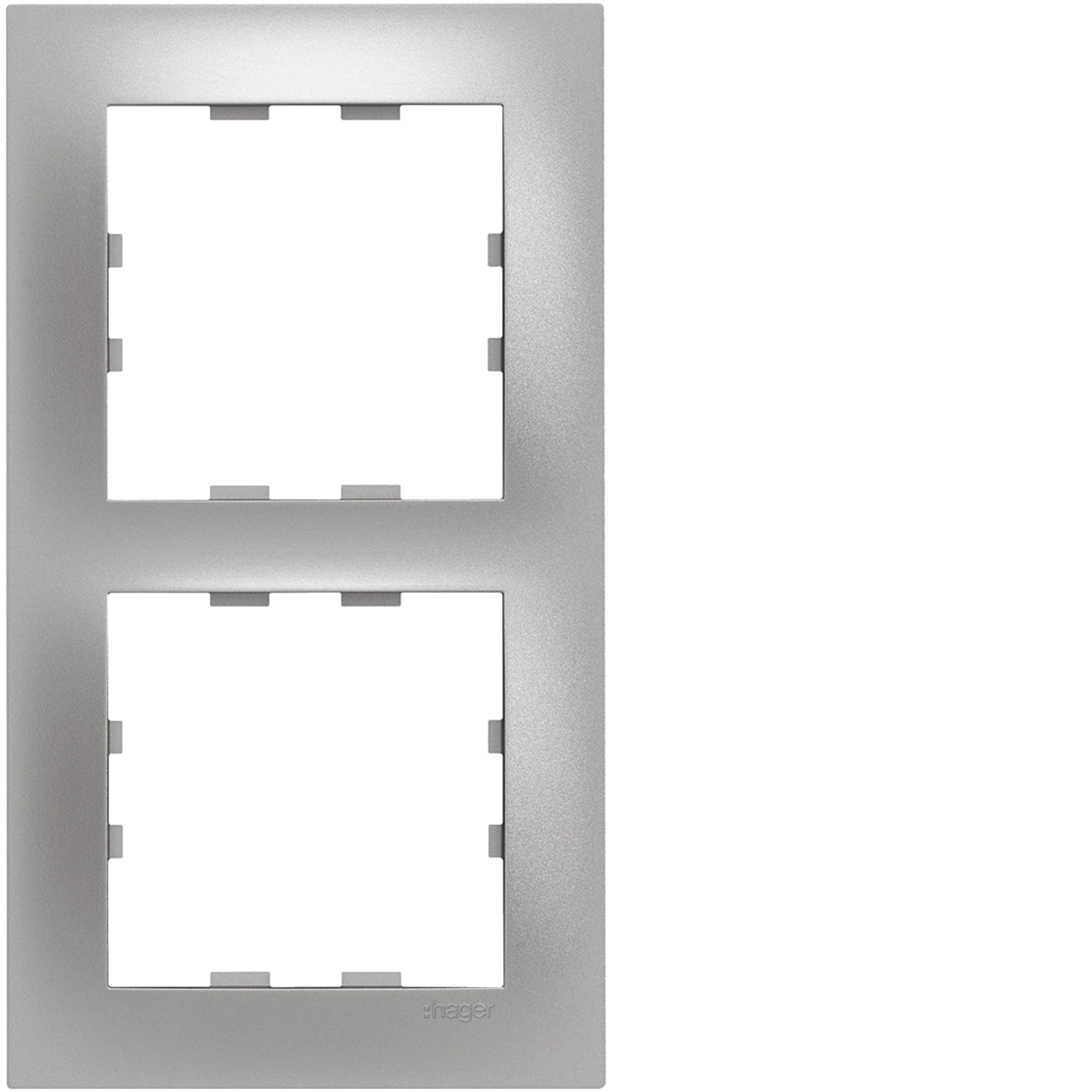 Plaque 1 Poste Hager Kallysta - Coloris Titane, Référence WKN811 - Pour Encastrement électrique