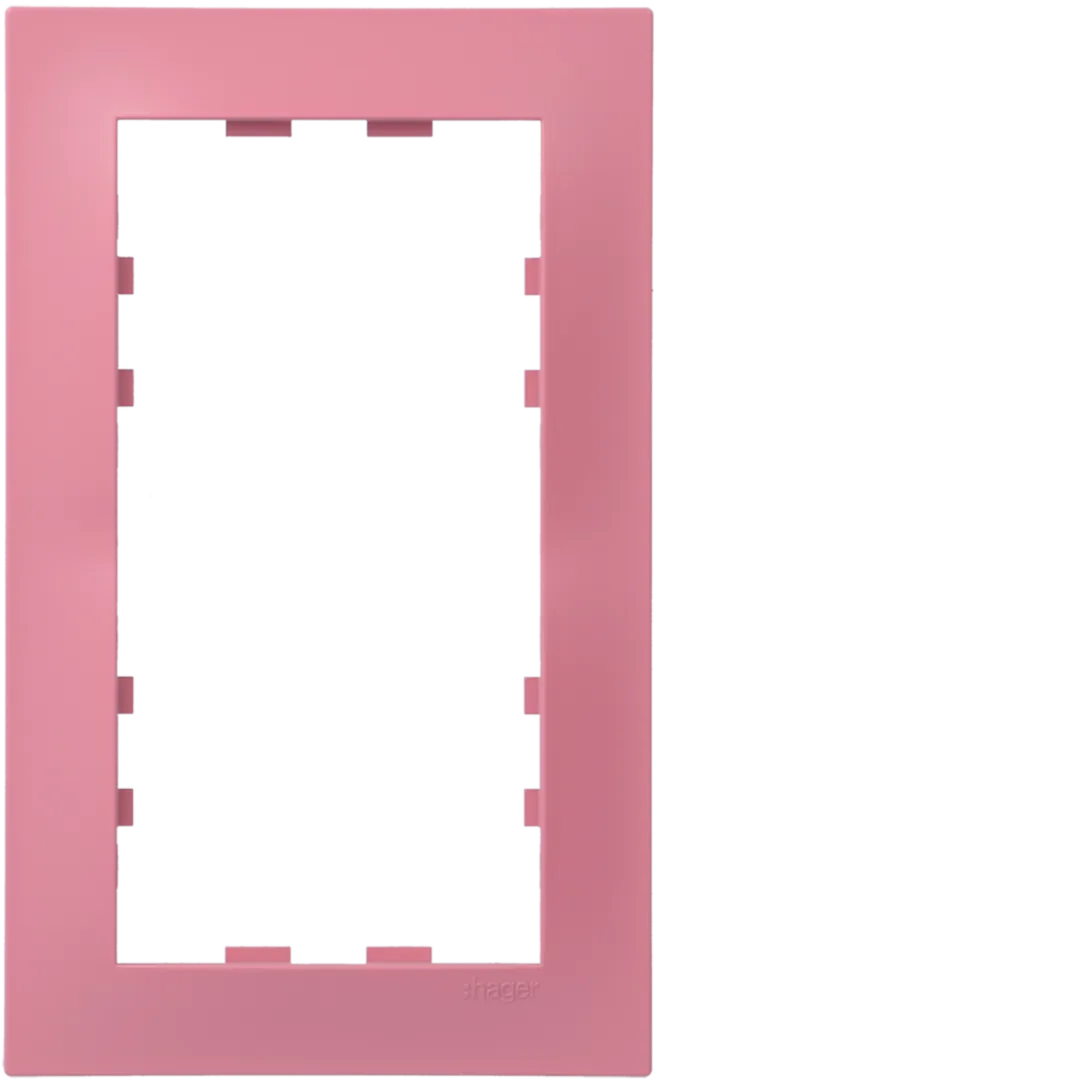 WKN546 - Plaque 2 postes Kallysta pop verticale entraxe 57 coloris Corail