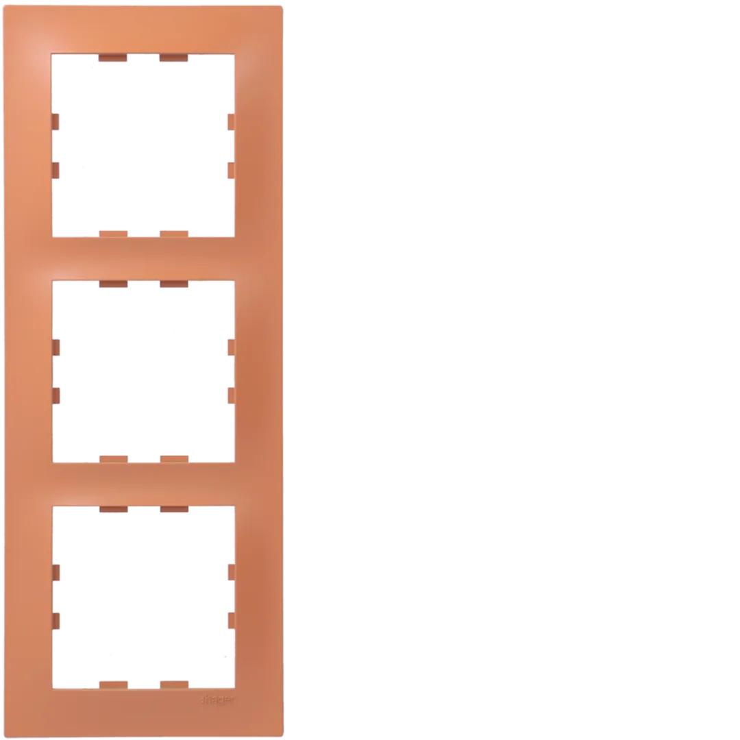 WKN569 - Plaque 3 postes Kallysta pop verticale entraxe 71 coloris Citrouille
