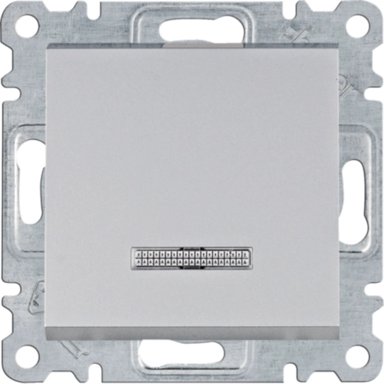 WL0212 - Interruptor con indicador luminoso, lumina, plata