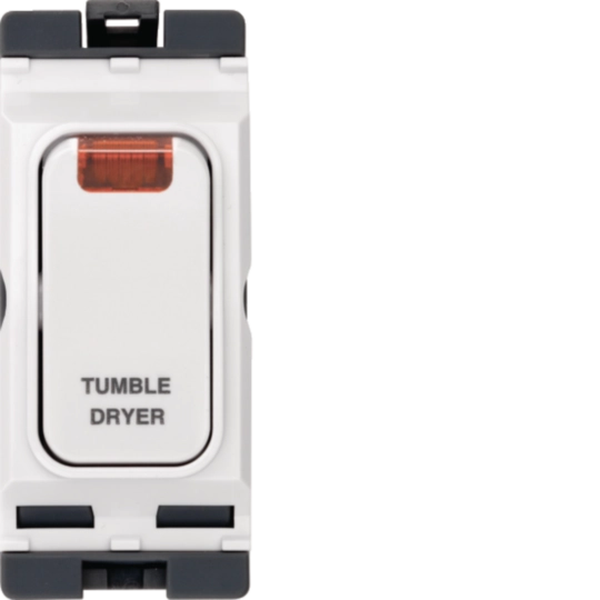 WMGSDP2N/TD - 20A 1 Way Double Pole Switch with LED Indicator Marked &#039;TUMBLE DRYER&#039;