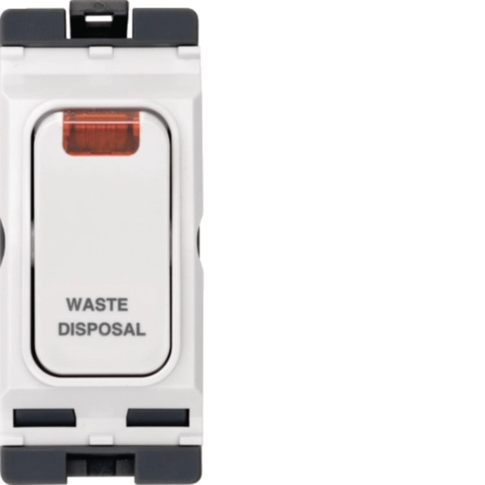 WMGSDP2N/WD - 20A 1 Way Double Pole Switch with LED Indicator Marked &#039;WASTE DISPOSAL&#039;