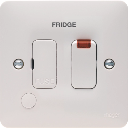 WMSSU83FON/FRI - 13A FCU Switched with LED Indicator and Flex Outlet Marked FRIDGE