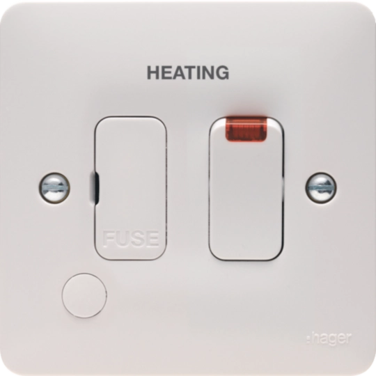 WMSSU83FON/HTG - 13A FCU Switched with LED Indicator and Flex Outlet Marked HEATING