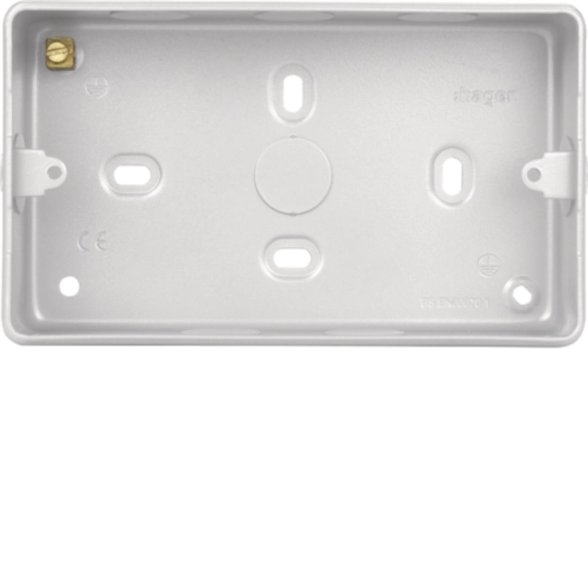 WPB240KOW - Twin Back Box with Knockouts White