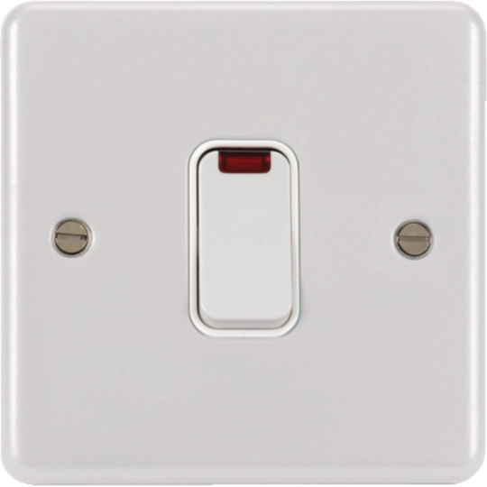 WPDP50NW - 50A Double Pole Switch 1 Gang with LED Indicator White