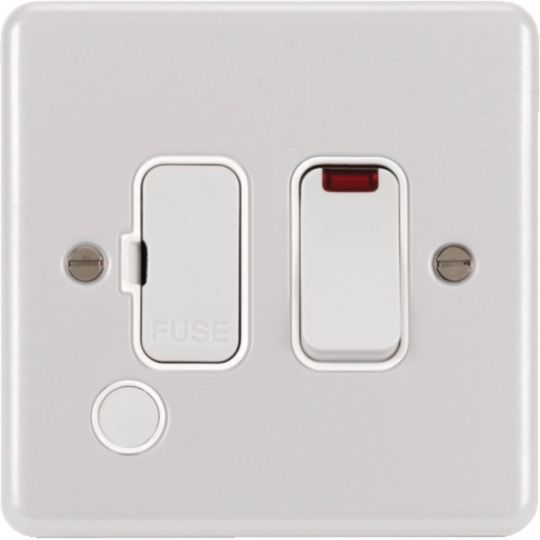 WPSSU83FONW - 13A FCU Switched with LED Indicator and Flex Outlet White
