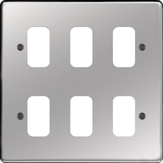 WRGP6PS - Grid Front Plate 2 X 3 Polished Steel