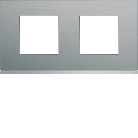 WXP4212 - Plate gallery 2 gang horizontal 71mm bright inox material