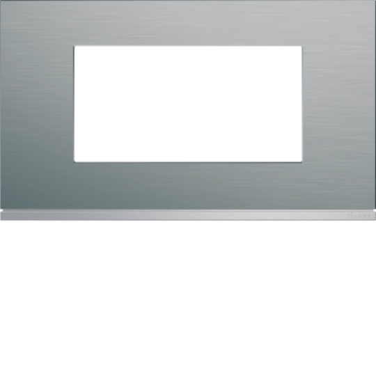 WXP4234 - Plaque de finition Gallery 4 modules Bright inox entraxe 57 mm