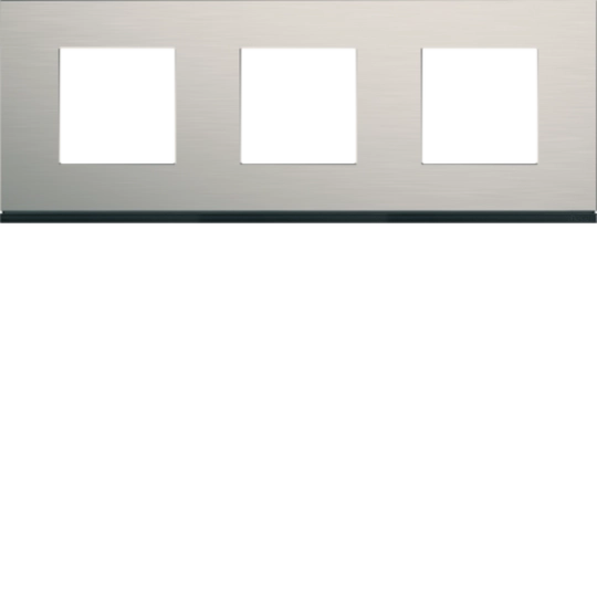 WXP4513 - Plate gallery 3 gang horizontal 71mm antique alu material