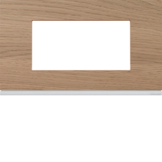 WXP4734 - Plaque de finition Gallery 4 modules Oak wood entraxe 57 mm