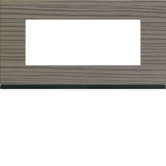 WXP4805 - Plaque de finition Gallery 5 modules Grey wood entraxe 71 mm