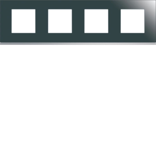 WXP5014 - Plate gallery 4 gang horizontal 71mm mirror glass material