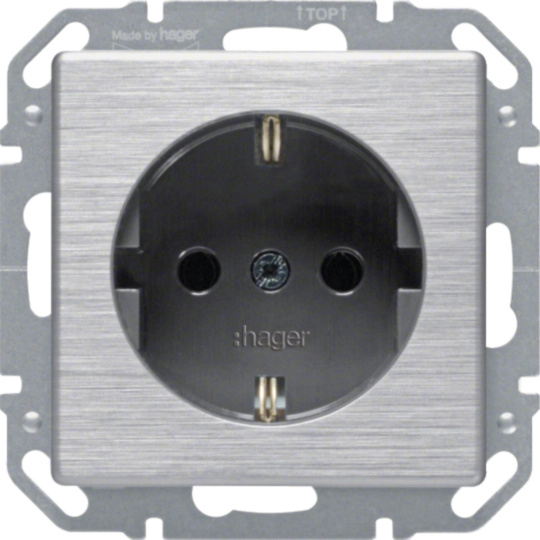 WYS206A1 - SCHUKO Steckdose kallysto ,16 A 250 V~, Alu gebürstet