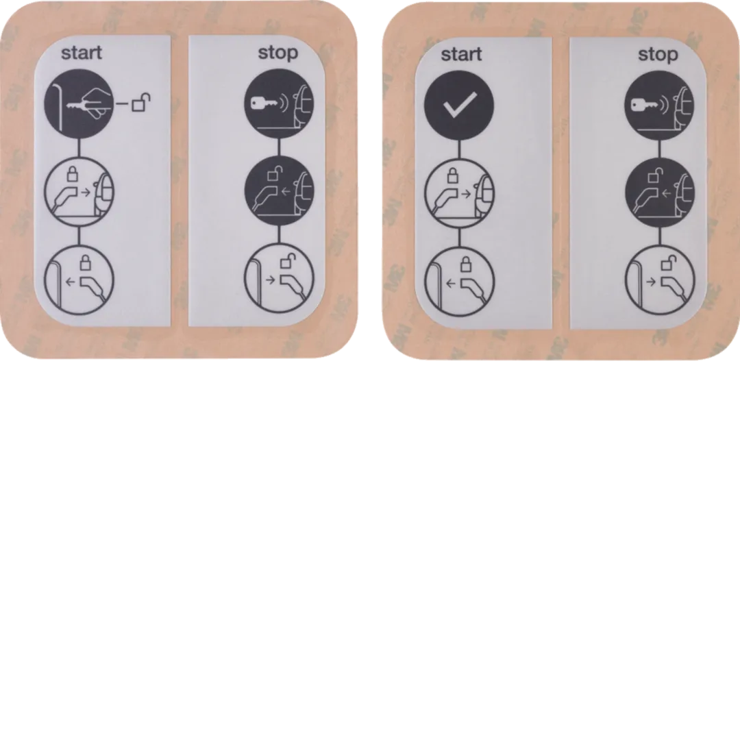 XEVA300 - Dekaler för laddbox med symbol för nyckelomkopplare