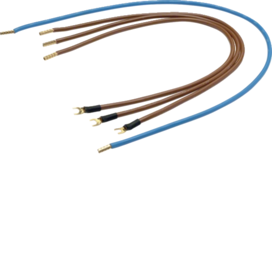 Y88A - Abgangskabelbaum, 10mm², 4-p., Gabelkabelschuh, 3x braun, 1x blau, bis H=900mm
