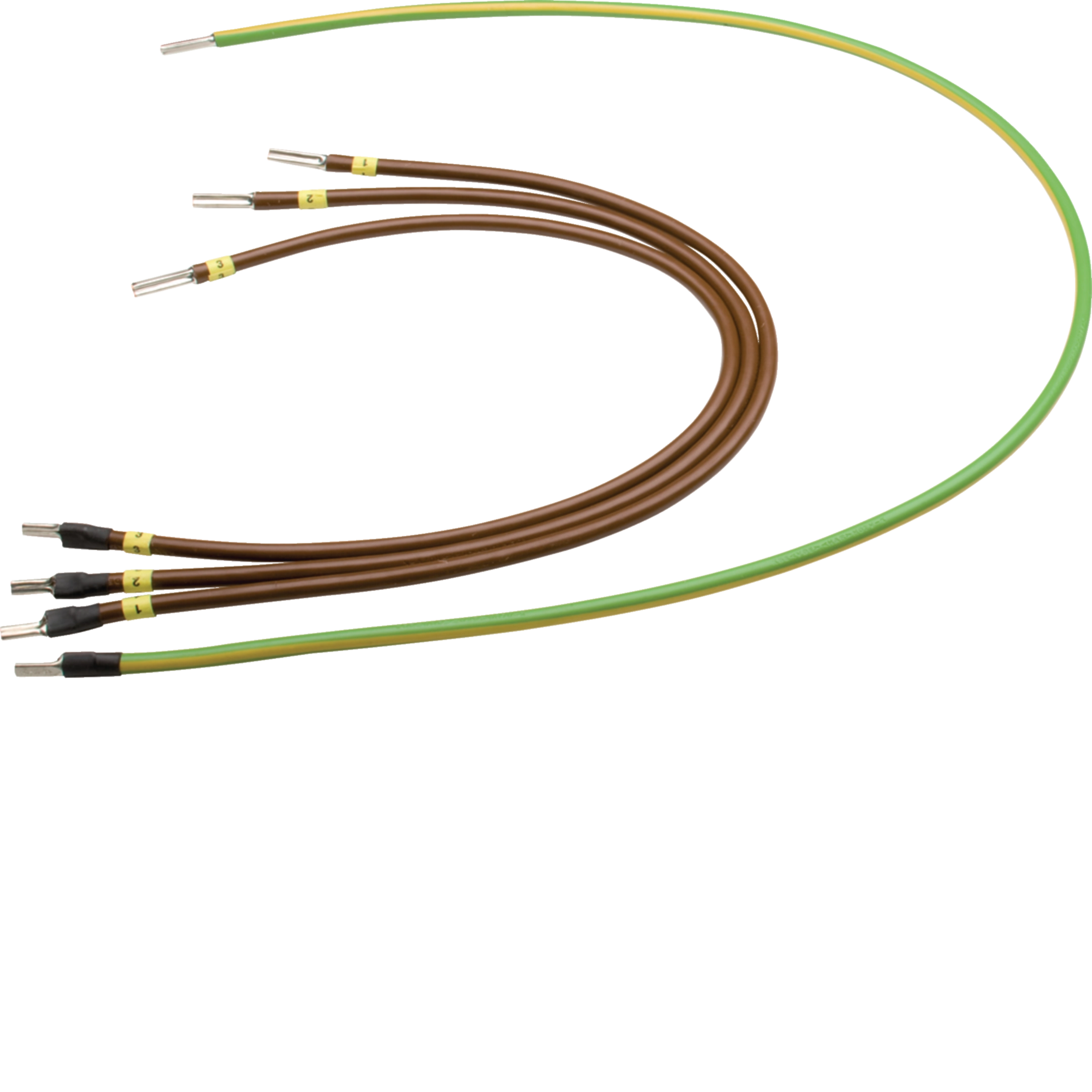 Abgangskabelbaum, 16qmm, 4-polig, 3xbr, 1xgnge, bis 900mm Höhe