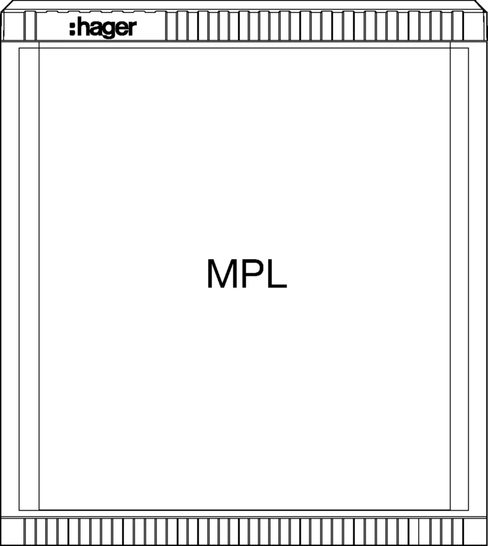 ZAL081P - Polyester verdeelkast, grootte 1/845, met montageplaat, 845x780x315 mm